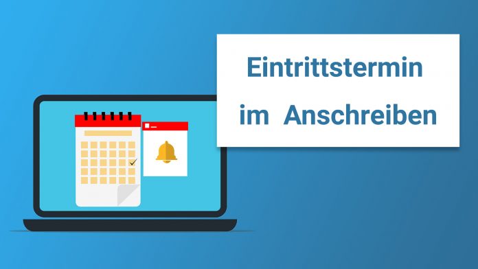 Eintrittstermin Anschreiben Bewerbung
